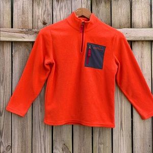 EUC Kids Eddie Bauer Quarter Zip Orange Pullover